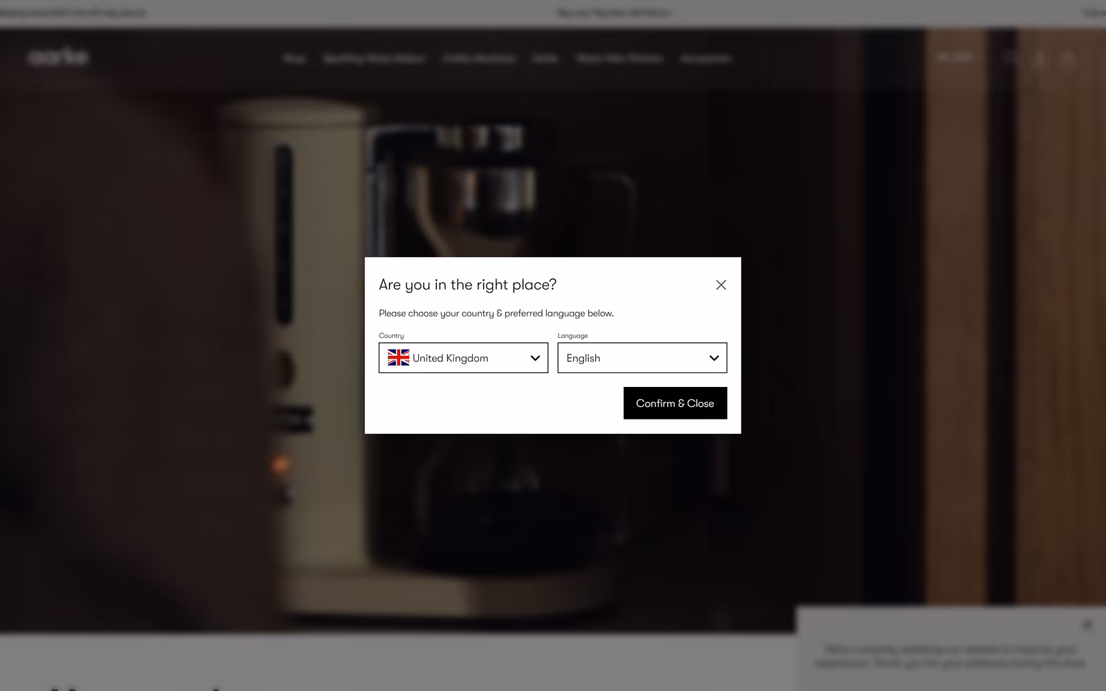 Aarke — Minimalist E-commerce website design