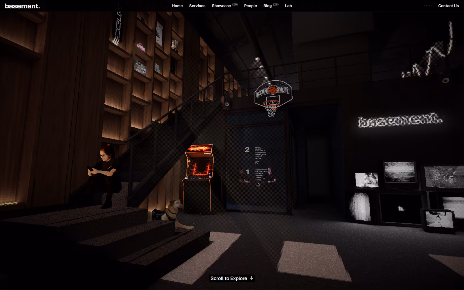 basement.studio — Dark Mode Agency website design