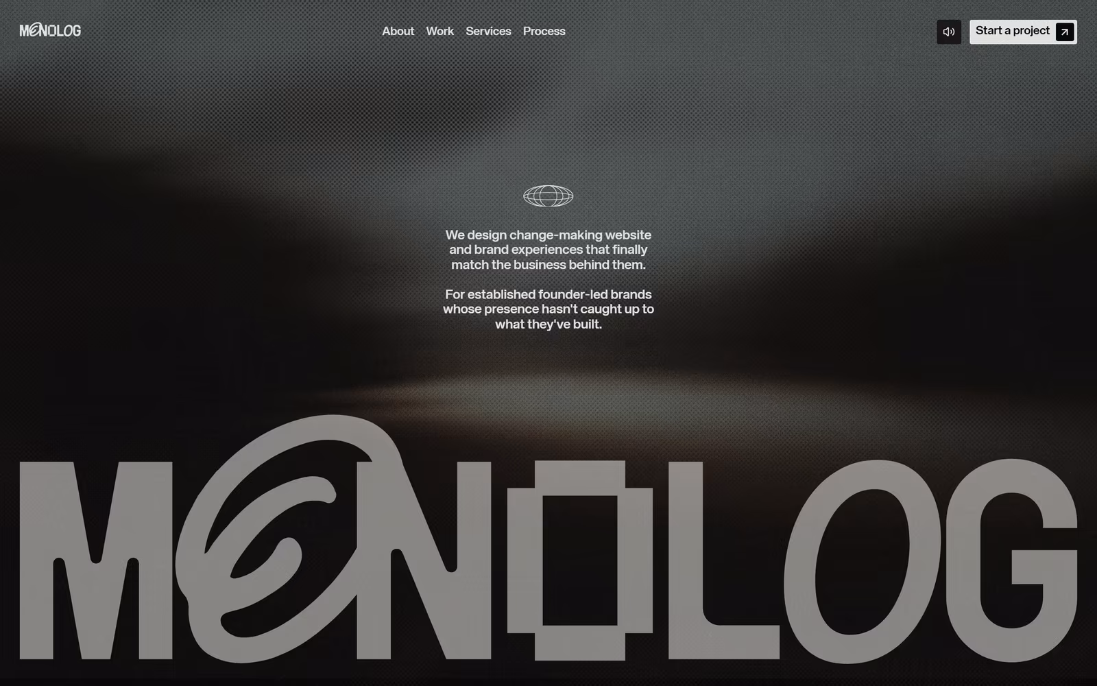 Monolog — Dark Mode Agency website design