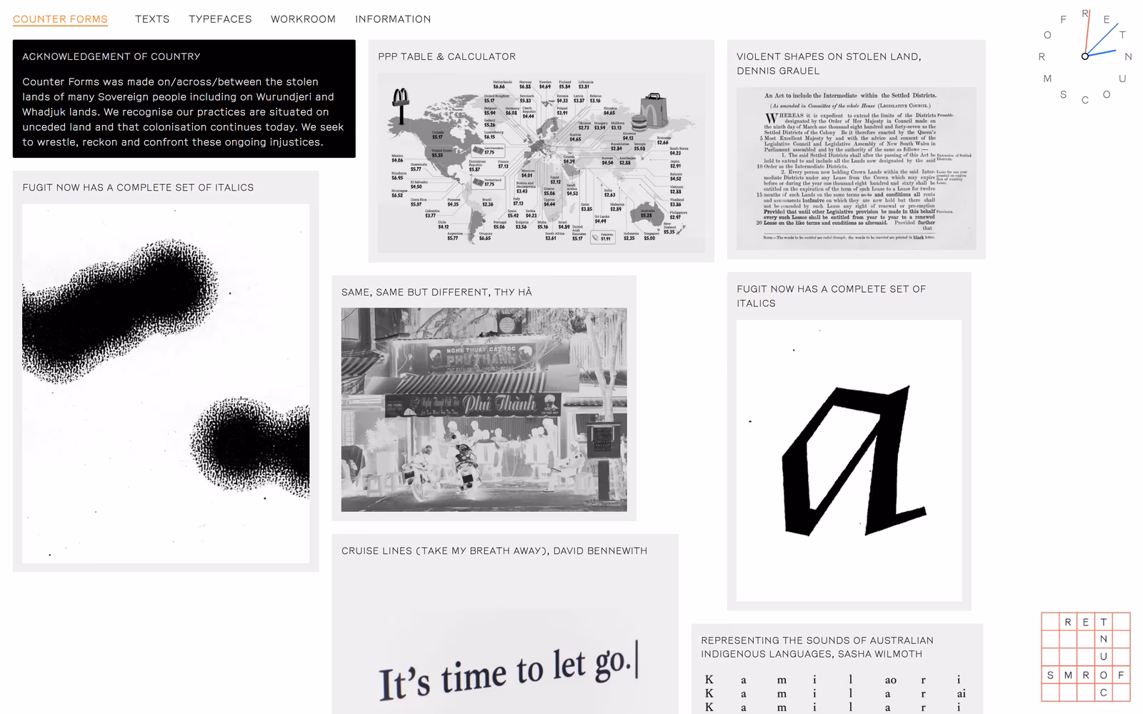 Counter Forms — Editorial Editorial website design