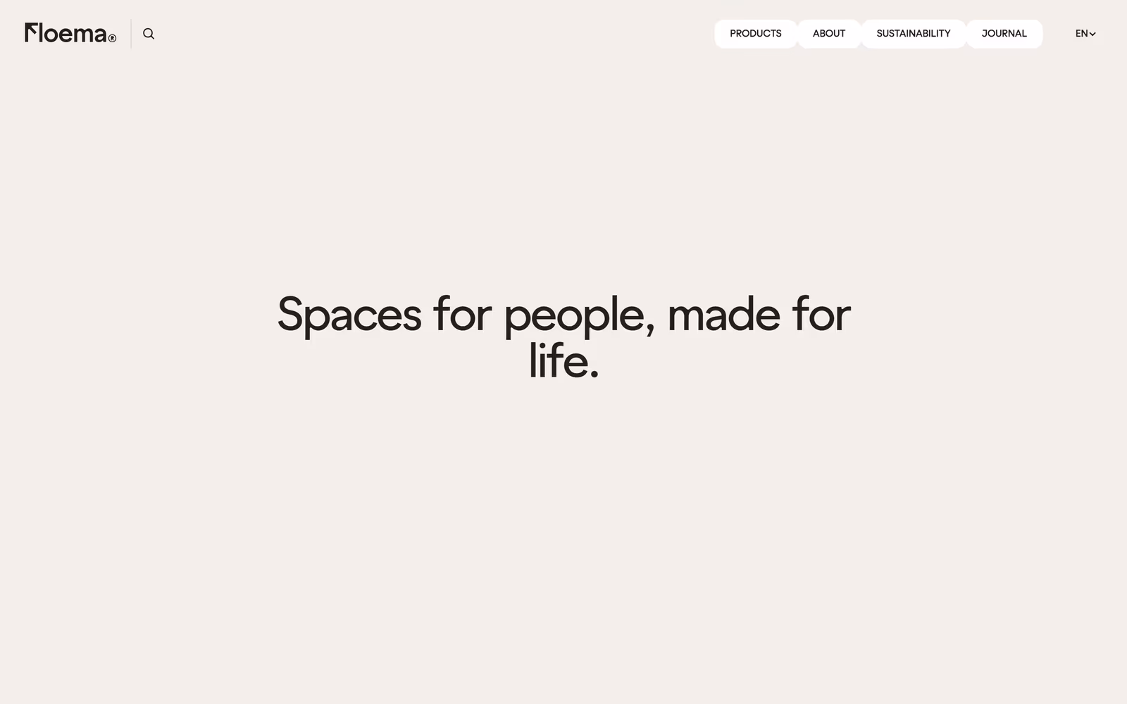 Floema — Minimalist E-commerce website design
