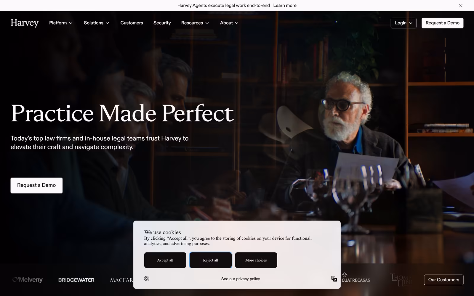 Harvey — Dark Mode SaaS website design