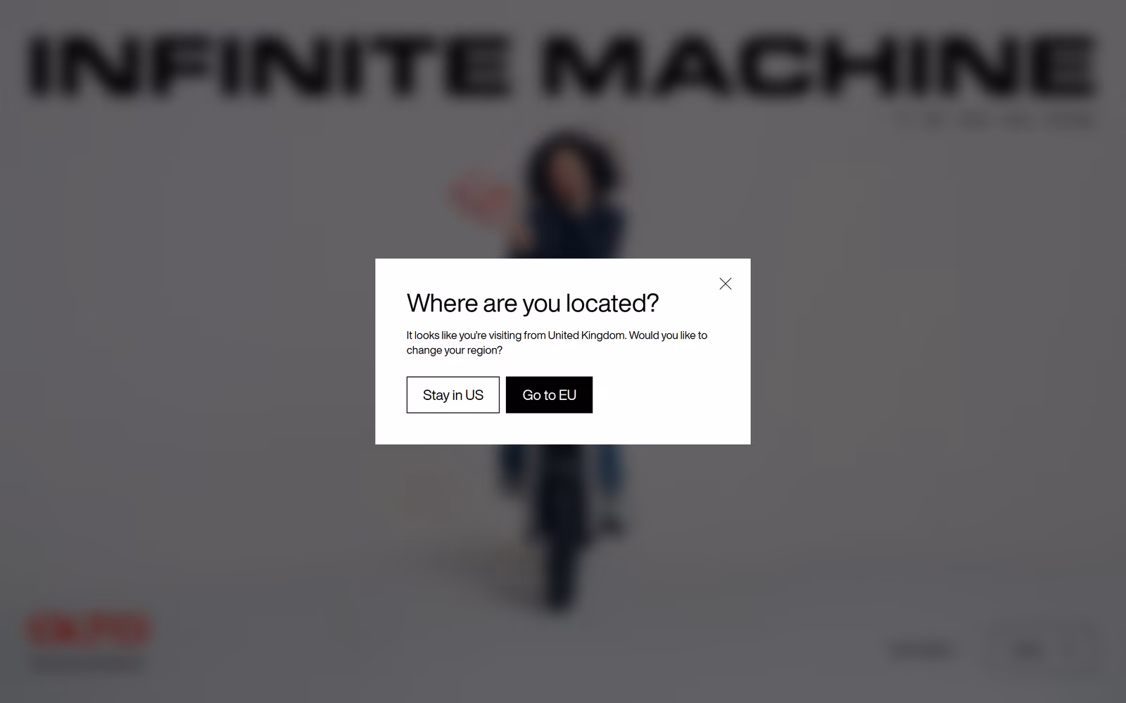 Infinite Machine — Editorial E-commerce website design