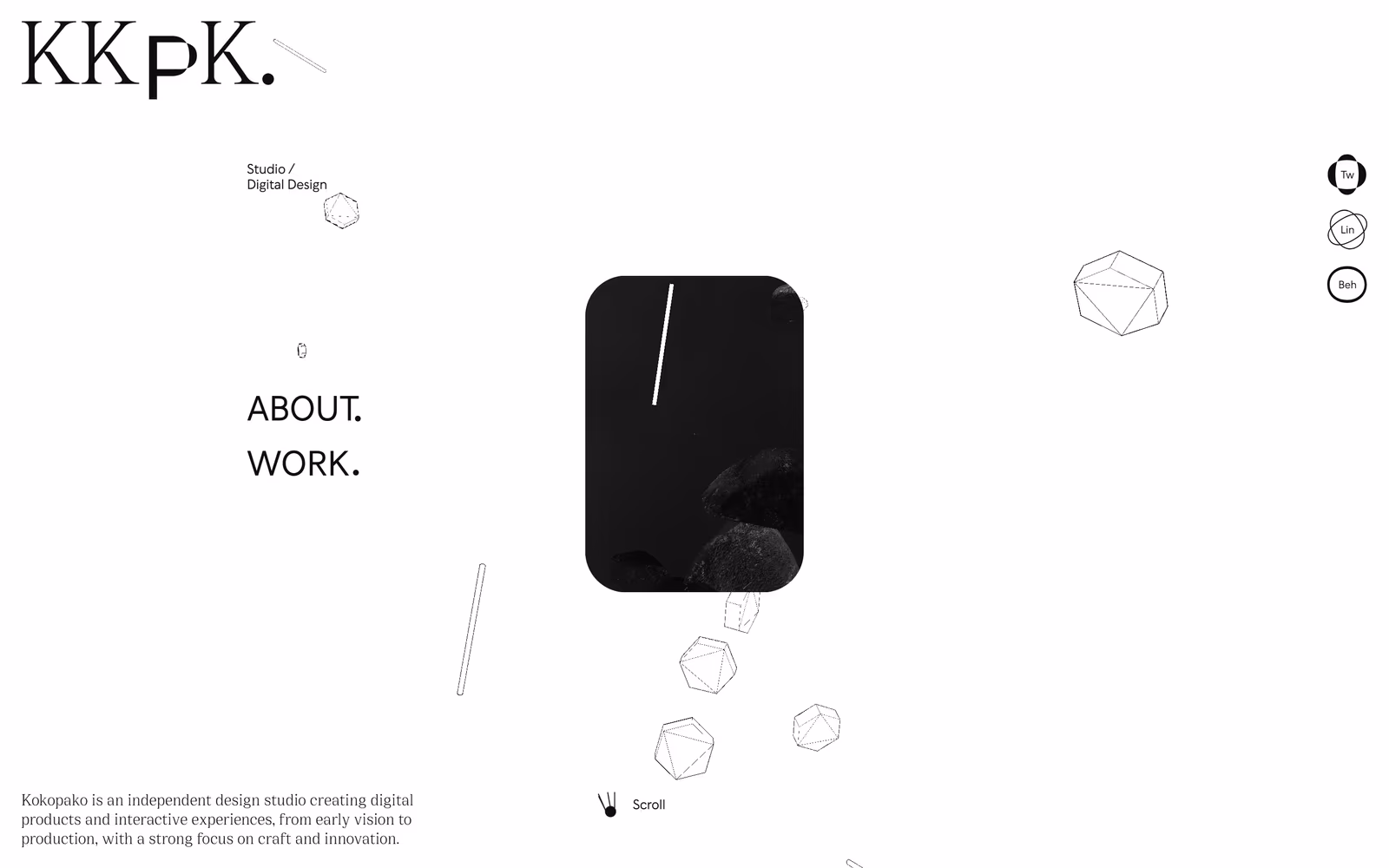 Kokopako — Minimalist Studio website design