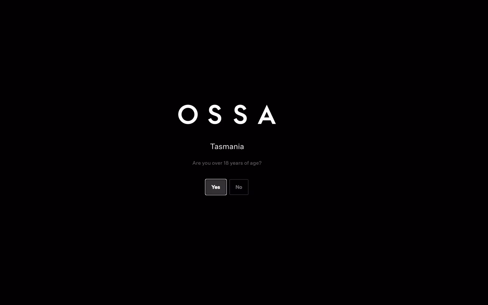 OSSA — Minimalist E-commerce website design