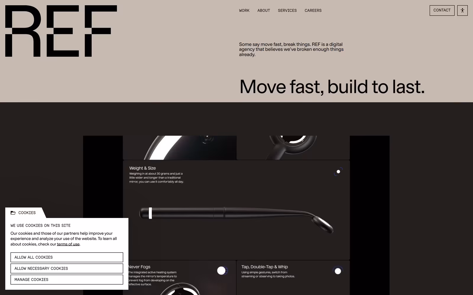REF — Minimalist Agency website design