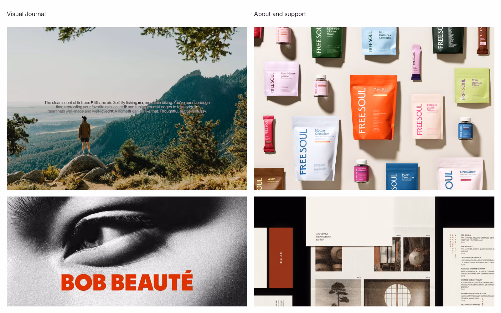 Visual Journal — Minimalist Editorial website design